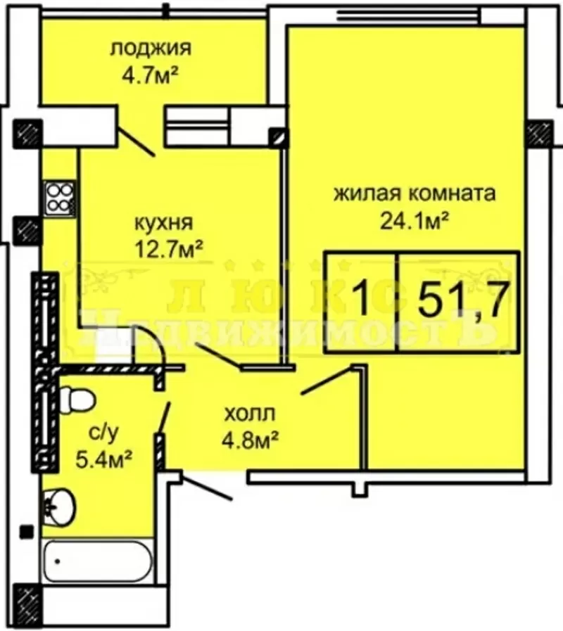 Продам однокомнатную квартиру ЖК Вернисаж / Костанди 2