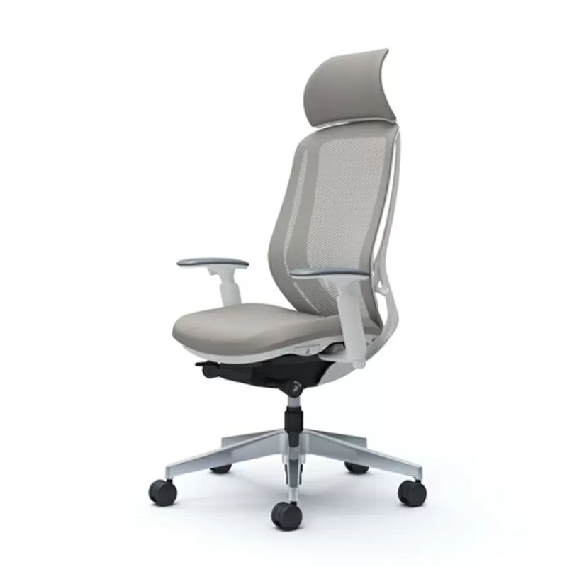 Кресло офисное OKAMURA SYLPHY  Light grey, белая рама 3