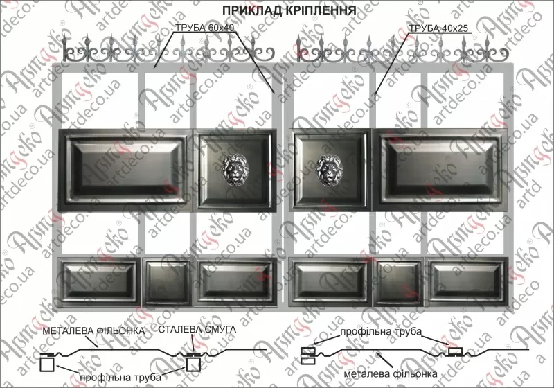 Филенка для распашных и откатных ворот и калиток 2