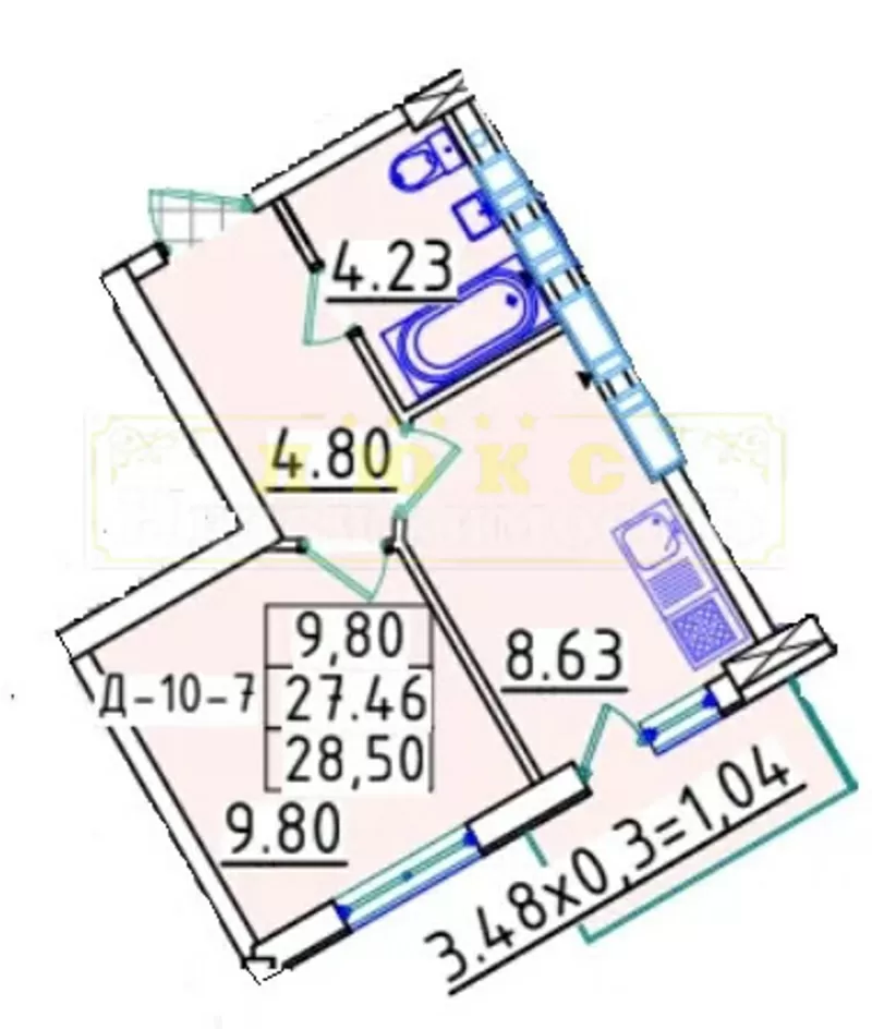 Продам однокомнатную квартиру ЖК Континент / Люстдорфская дор 3