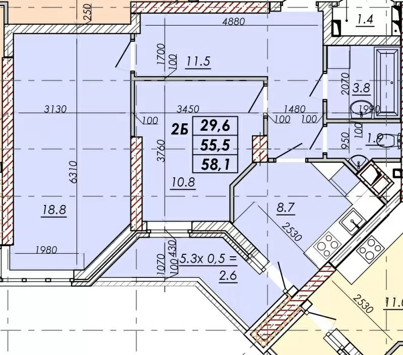 Продам 2-х комнатную квартиру в ЖК Реал Парк,  Одесса. 35500$