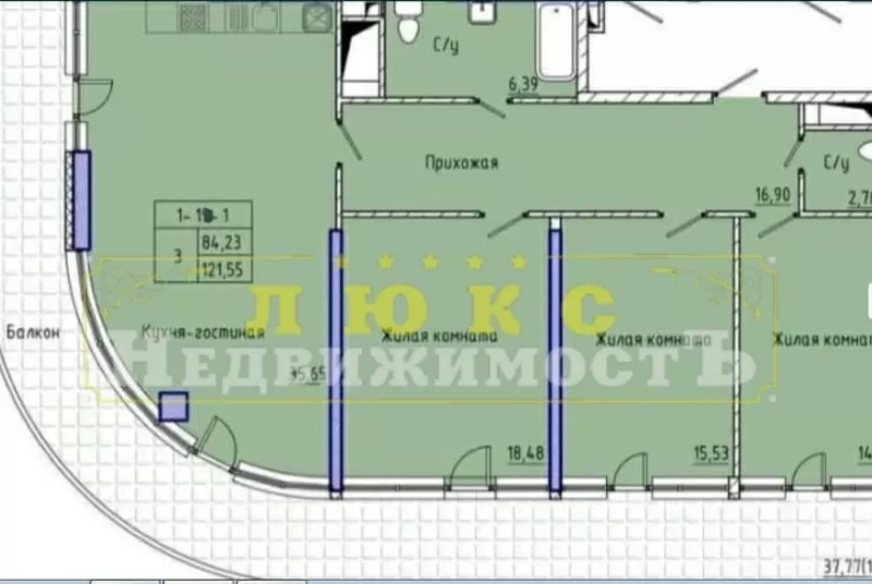 Продам 4 комнатную квартиру ул. Каманина / Жк 45 Жемчужина  4