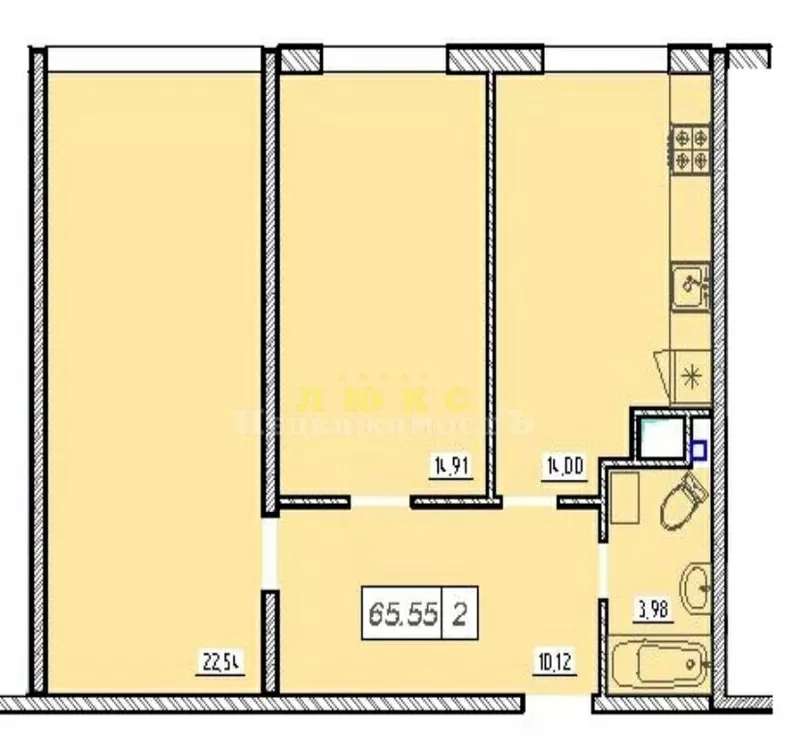 Продам двокімнатну квартиру 65, 5 м2 в ЖК 49 Перлина,  Таїрова 3