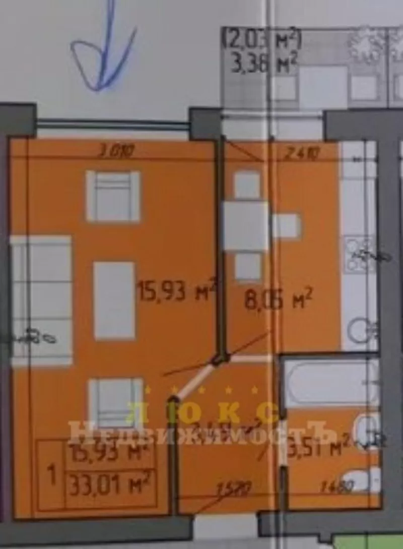 Продам 1-кімнатну квартиру в ЖК 