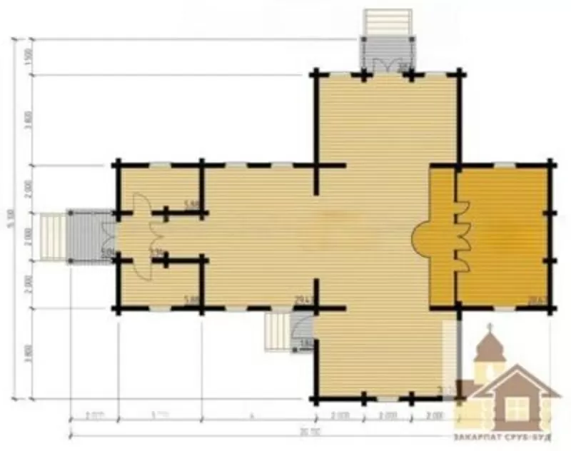 Ціна зрубу дерев’яної церкви,  будинку та лазні — Закарпат Зруб-Буд під ключ по Європі 4