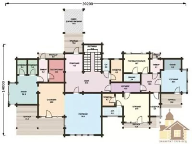 Купити зруб готеля для комерційного проекту від Закарпат ЗСБ 7