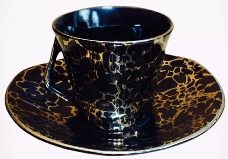 Гарний кофейний сервіз Чорний принц на 6 персон,  новий 3