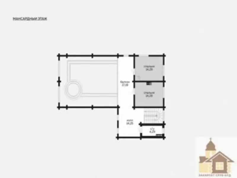 Купити зруб котеджу з рубаною стіною під ключ 3