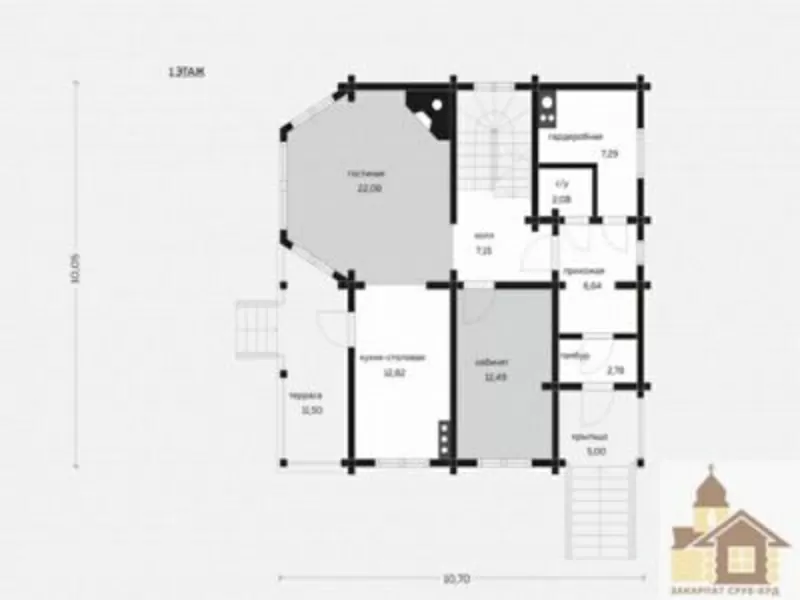 Купити дерев’яний будинок на дачу з традиційного зрубу 8