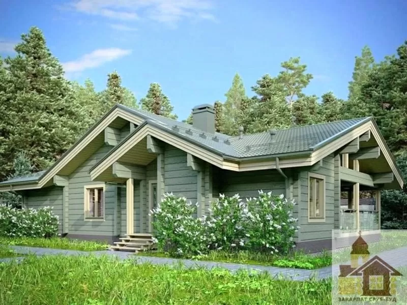 Купити зруб дерев’яного будинку «Верховіття» 2