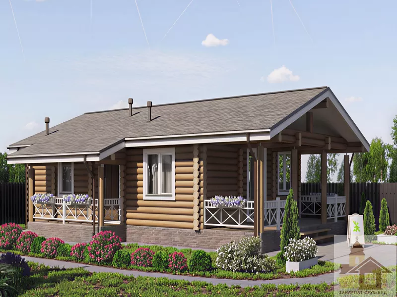 Зруб з рубленої колоди під ключ 3